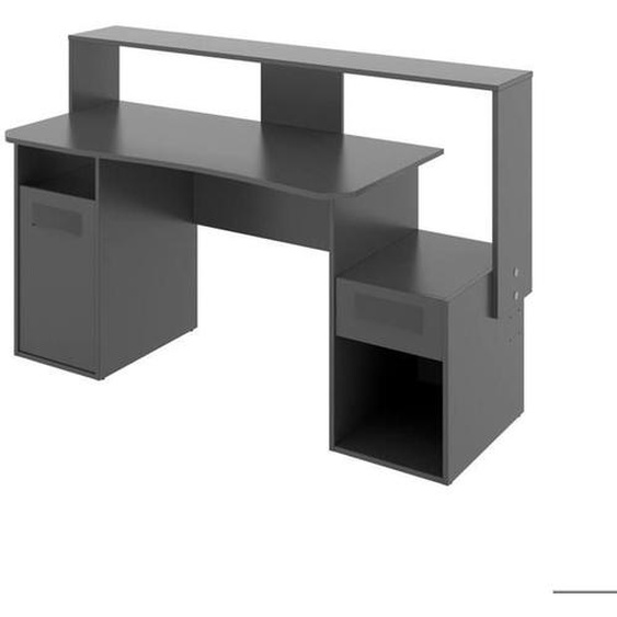 Bureau Dgorin, 154x69h98 cm, Anthracite, sans lumières LED