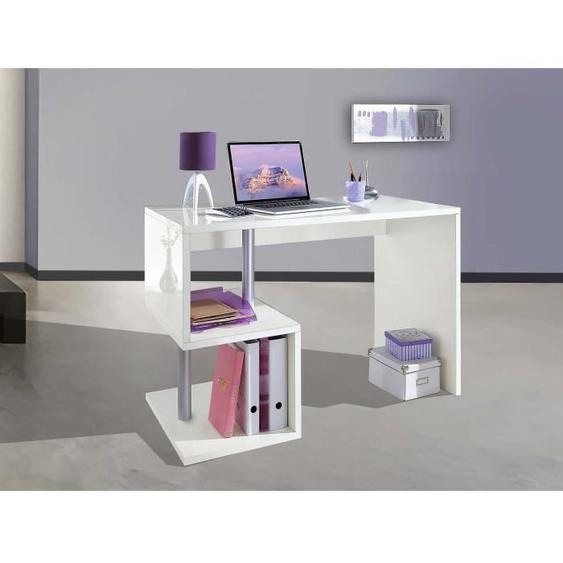 Bureau Dgyombe,100% Made in Italy, 100x50h78 cm, Blanc brillant