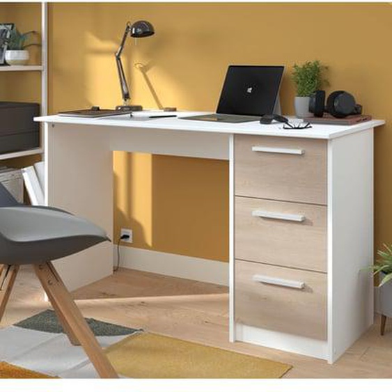 Bureau Droit 3 tiroirs L121 cm - Infinity