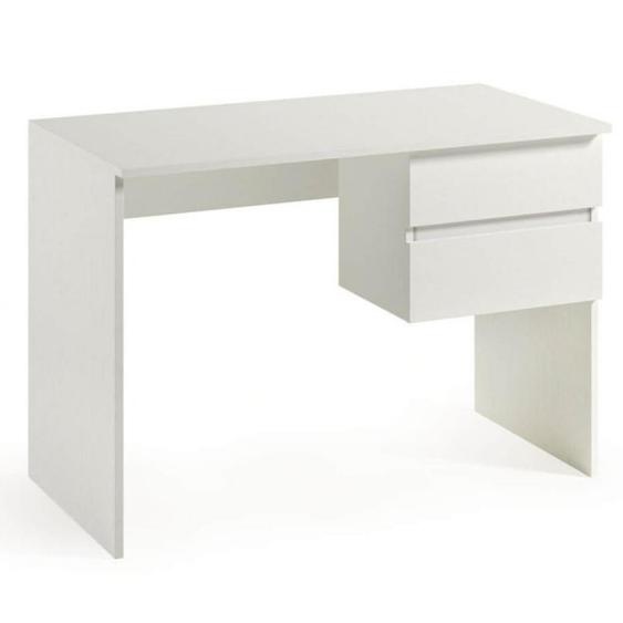 Bureau  DUSK blanc grand plateau 2 tiroirs