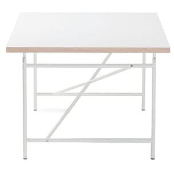 Bureau pour enfants Eiermann - mélaminé blanc/chant en chêne - Plateau 120 x 70 cm