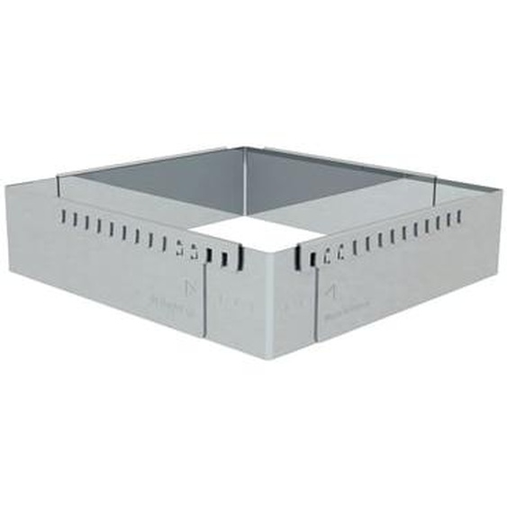 Cadre rectangle extensible inox 20 x 20 cm