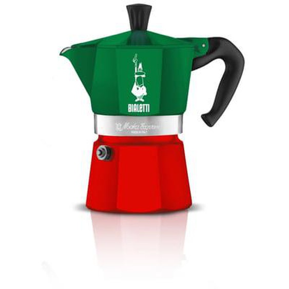 Cafetière 6 tasses ITALIA inox vert/rouge 30 cl