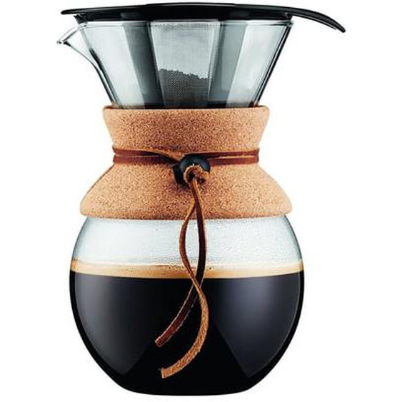 Cafetière filtre POUR OVER liège et cuir 1 L