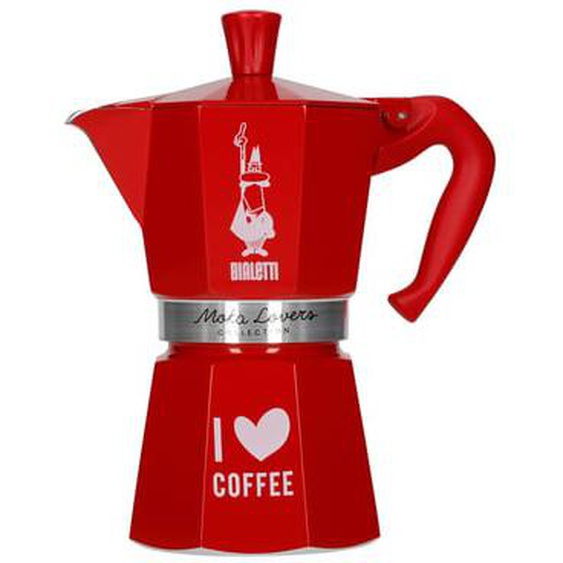 Cafetière Italienne Moka Express I love coffee 6 tasses