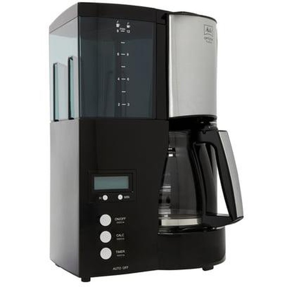 Cafetière programmable Optima Timer Noir Acier Brossé