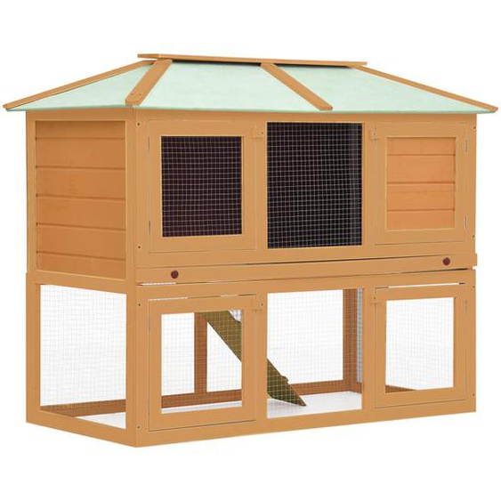 Cage double pour animaux Bois