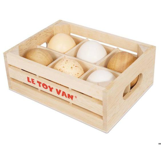 Cagette À Œufs Demi Douzaine - Le Toy Van - Pour Cuisine Pour Enfants - Bois - Mixte - Beige Et Blanc Beige