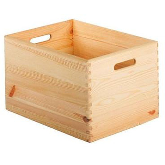 Caisse rangement sans couvercle pin H23 cm x l30 cm x P40 cm