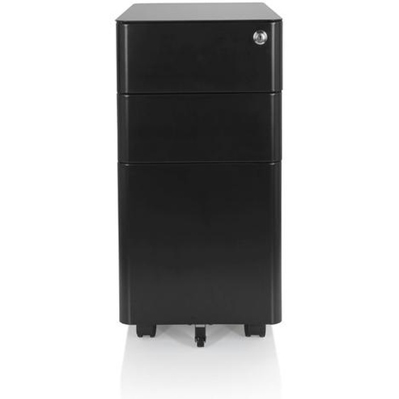 Caisson de bureau COLOR I - HJH OFFICE - Acier noir - 3 tiroirs - Verrouillable