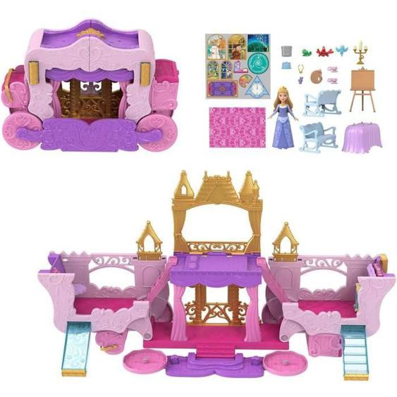 Calèche Et Château - Mattel Disney Princesses Coffret Avec Poupée Aurore Hwx17 Rose