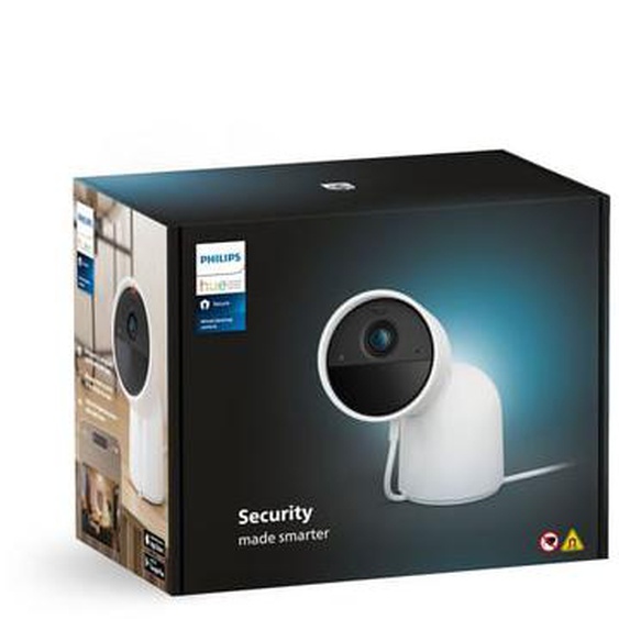 Caméra de surveillance HUE SECURE avec support bureau blanche