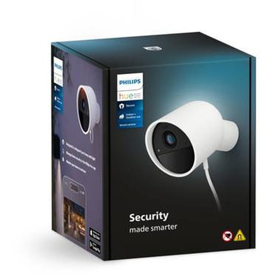 Caméra de surveillance HUE SECURE filaire blanche