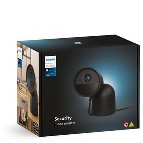 Caméra de surveillance HUE SECURE avec support bureau noire