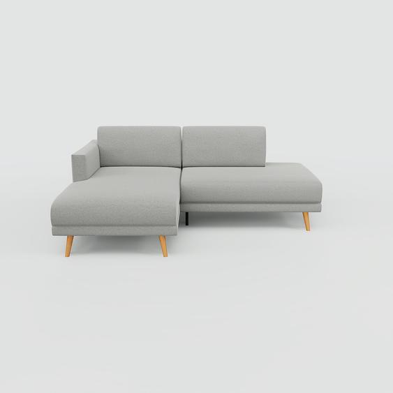Canapé dangle - Gris Ardoise, design épuré, canapé en L ou angle, élégant avec méridienne ou coin - 212 x 81 x 162 cm, modulable