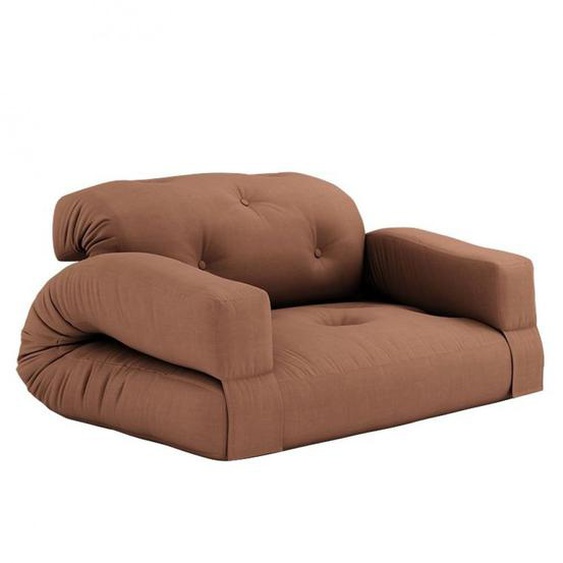 Canapé futon convertible HIPPO SOFA couleur brun argile