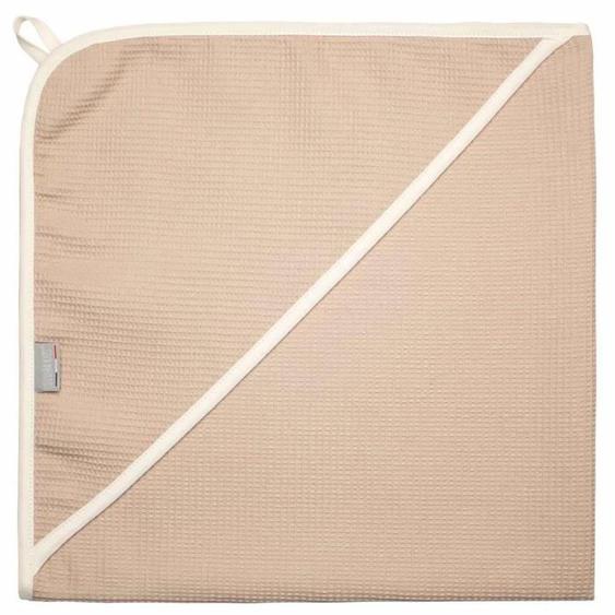 Cape De Bain Bébé En Coton Nid Dabeille Tu Beige Beige