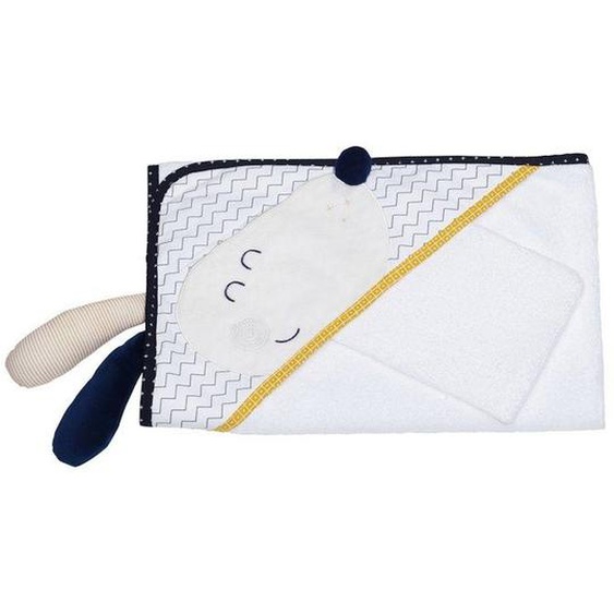 Cape De Bain Et Gant 75x75cm En Coton Blanc Blanc