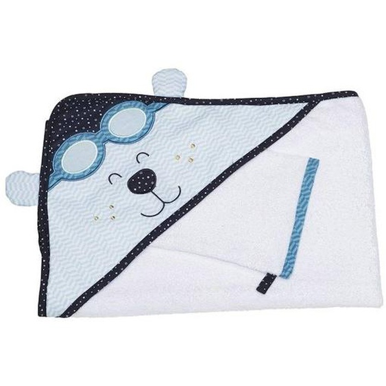 Cape De Bain Et Gant 75x75cm En Coton Blanc Blanc