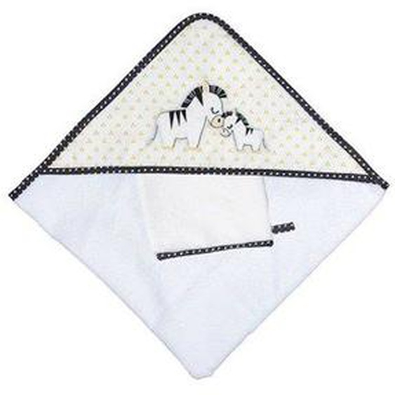 Cape De Bain Plus Gant En Coton Blanc Blanc