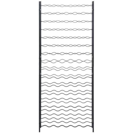 Casier à bouteilles pour 96 bouteilles Noir Fer