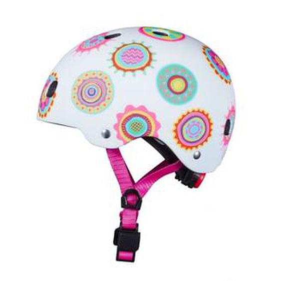 Casque Vélo et Trottinette Doodle Dots  boucle magnétique  lumière LED intégrée  Taille S