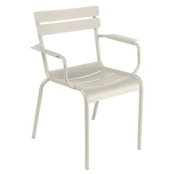 Chaise à accoudoirs LUXEMBOURG - A5 gris argile