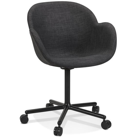 Chaise de bureau avec accoudoirs ASTRA gris foncé