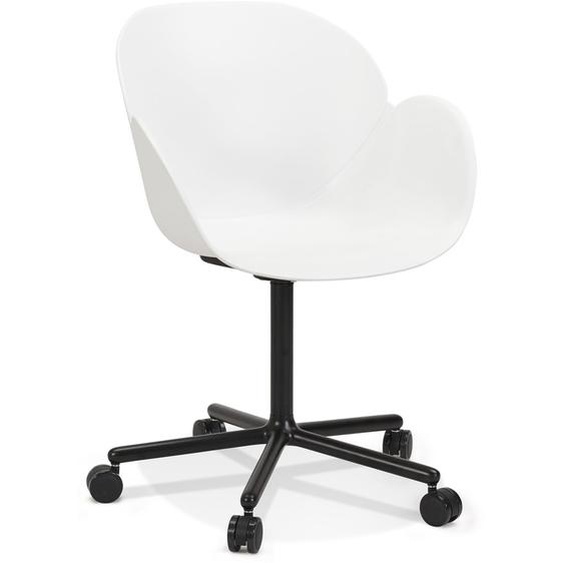 Chaise de bureau avec accoudoirs ORION blanche