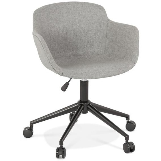 Chaise de bureau CENTURION en tissu gris sur roulettes