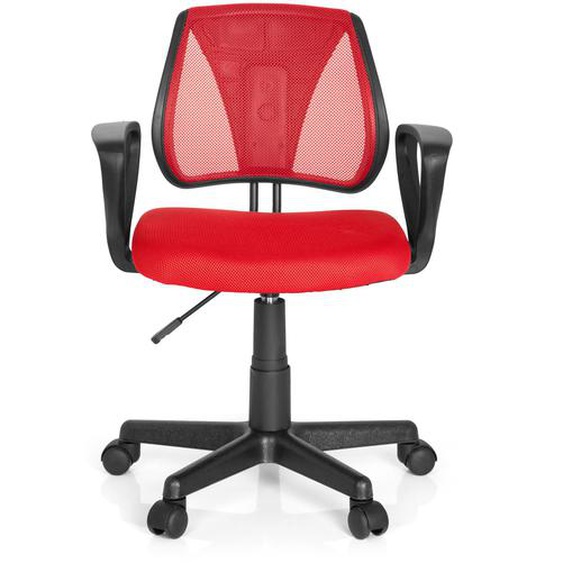 Chaise de bureau enfant / siège de bureau enfant KIDDY CD tissu maille rouge