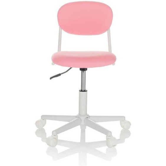 Chaise de bureau pour enfants / chaise pivotante pour enfants KIDDY BASE I Tissu rose hjh OFFICE