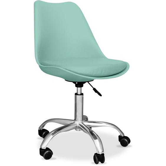 Chaise De Bureau Tulip Pivotante À Roulettes Vert Pastel