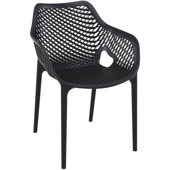 Chaise de jardin / terrasse SISTER noire en matière plastique