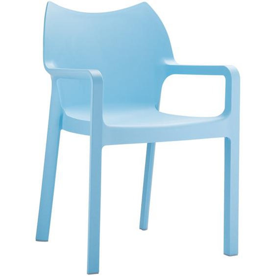 Chaise design de terrasse VIVA bleue en matière plastique