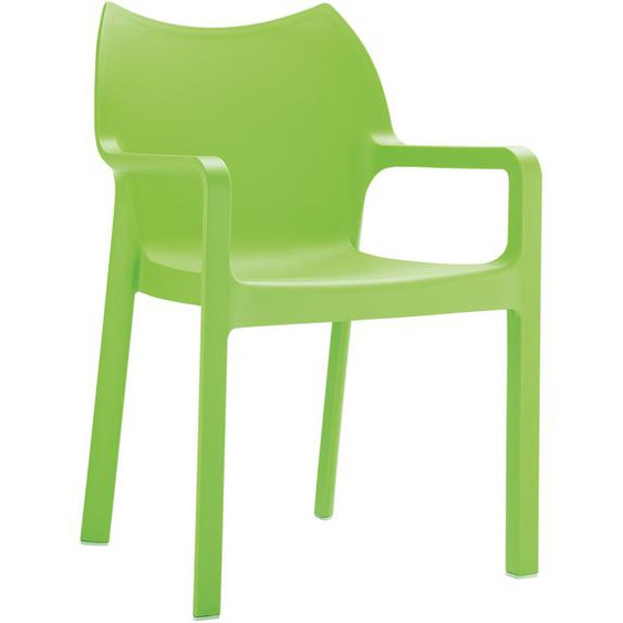 Chaise design de terrasse VIVA verte en matière plastique