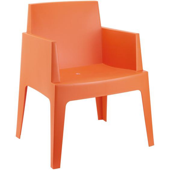 Chaise design PLEMO orange en matière plastique