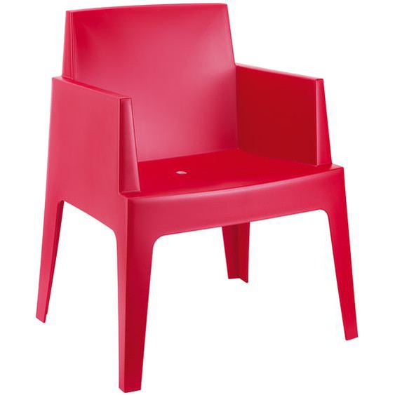 Chaise design PLEMO rouge en matière plastique