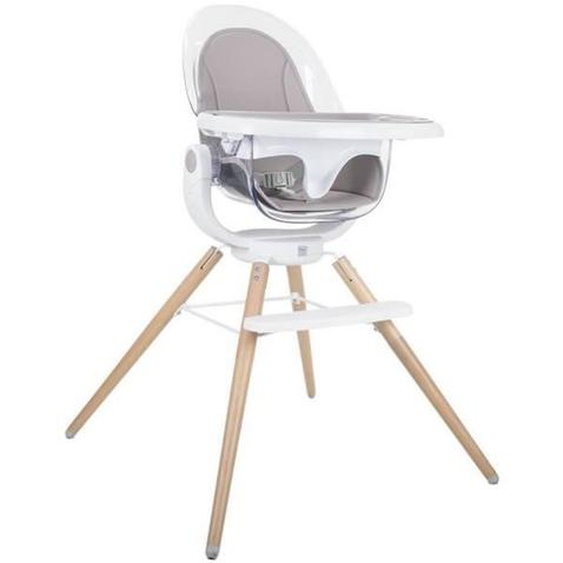 Chaise Haute En Bois Adria - Asalvo - Réglable - De 6 Mois À 15 Kg Blanc