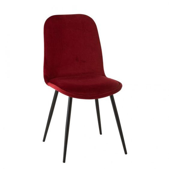 Chaise HELENA Bordeaux Métal / Tissus