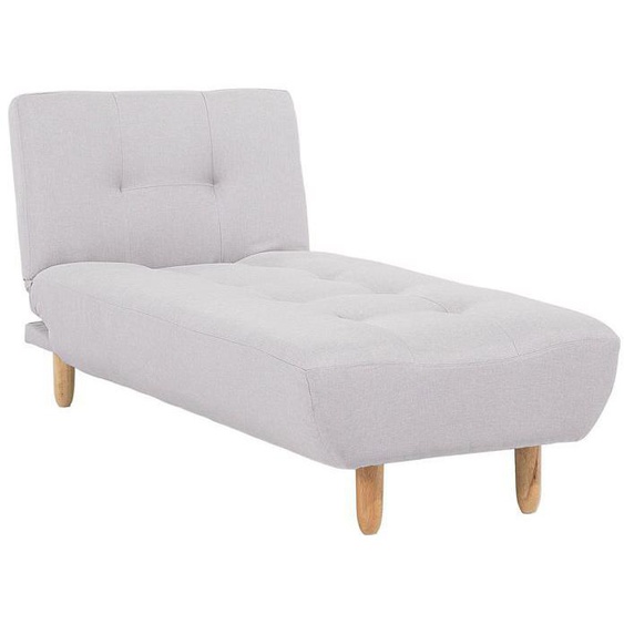 Chaise longue en tissu gris clair ALSTEN