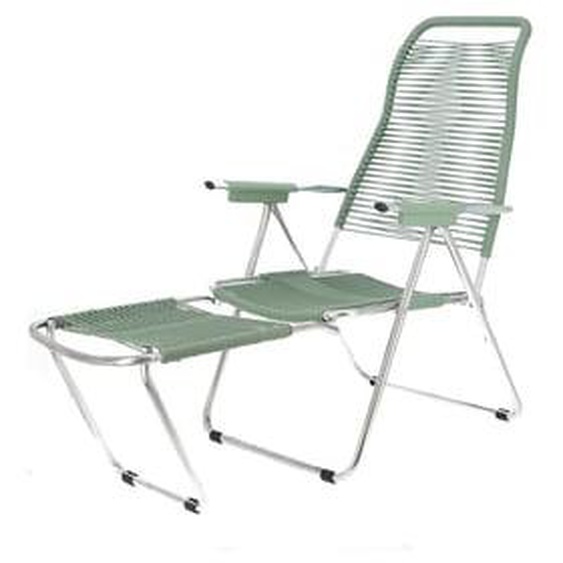 Chaise longue Spaghetti - sauge - aluminium