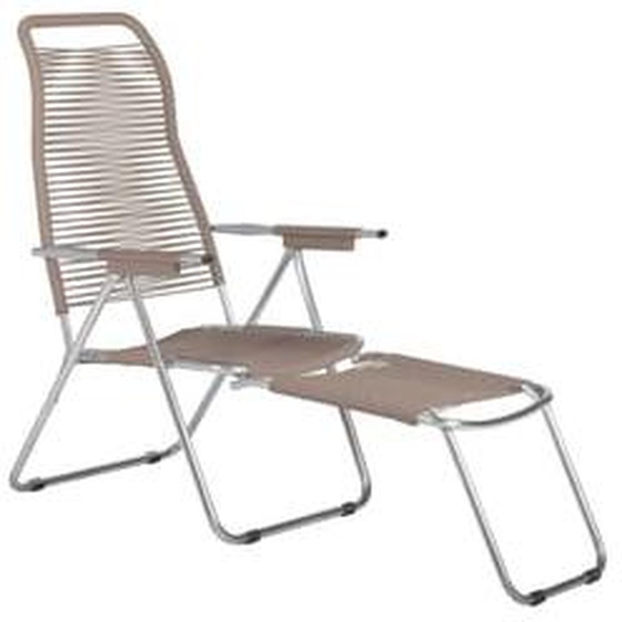 Chaise longue Spaghetti - taupe - aluminium