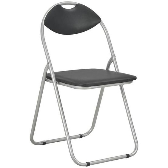 Chaises Pliantes De Salle À Manger 6 Pcs Noir Similicuir