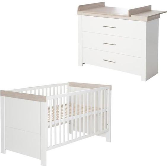 Chambre Bébé Duo Lucy - ROBA - Lit 70x140 cm - Commode à Langer Large