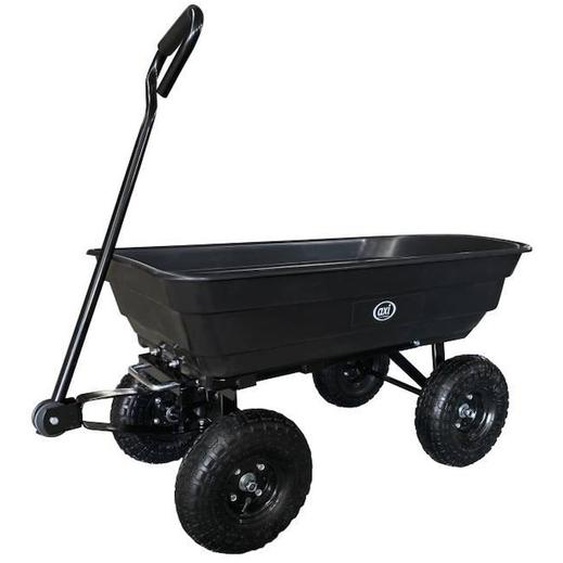 Chariot De Jardin Avec Basculeur Axi Ag75 - Noir - Capacité 75l/250kg Noir