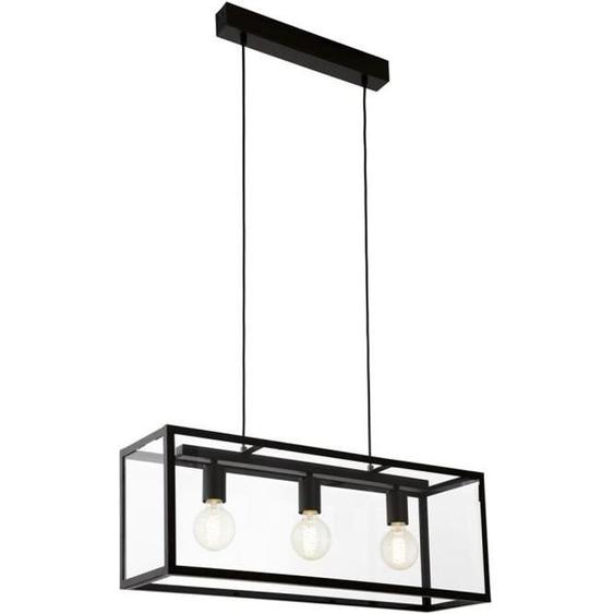 CHATERHOUSE-Suspension 3 Lumières Métal L73cm Noir Eglo