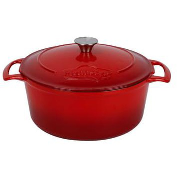 Cocotte colette ronde 7l 29cm en fonte emaille rouge