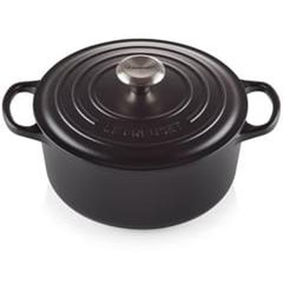 Cocotte fonte émaillée noir Ø20 cm 2,4 l