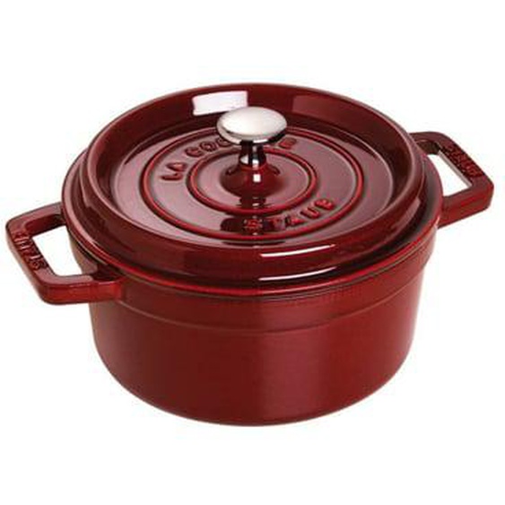 Cocotte fonte ronde D24 cm grenadine majolique 3,8 L